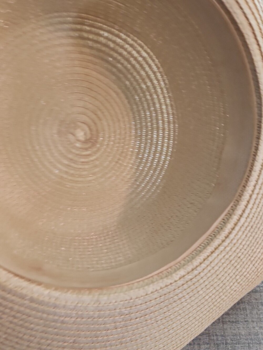 Straw Sun Hat with Gold Chain Link Band. Beige - Picture 8 of 9